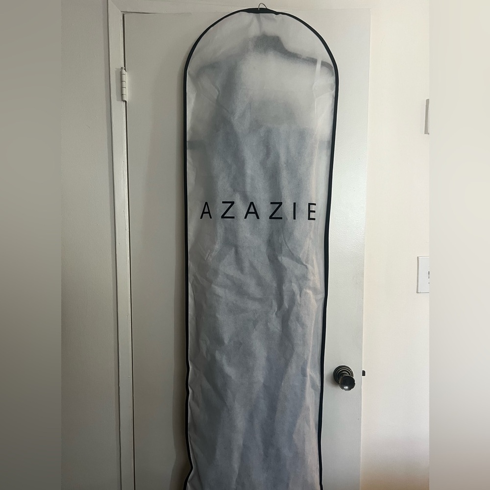 Azazie One Shoulder Blue Dress - Picture 7 of 10
